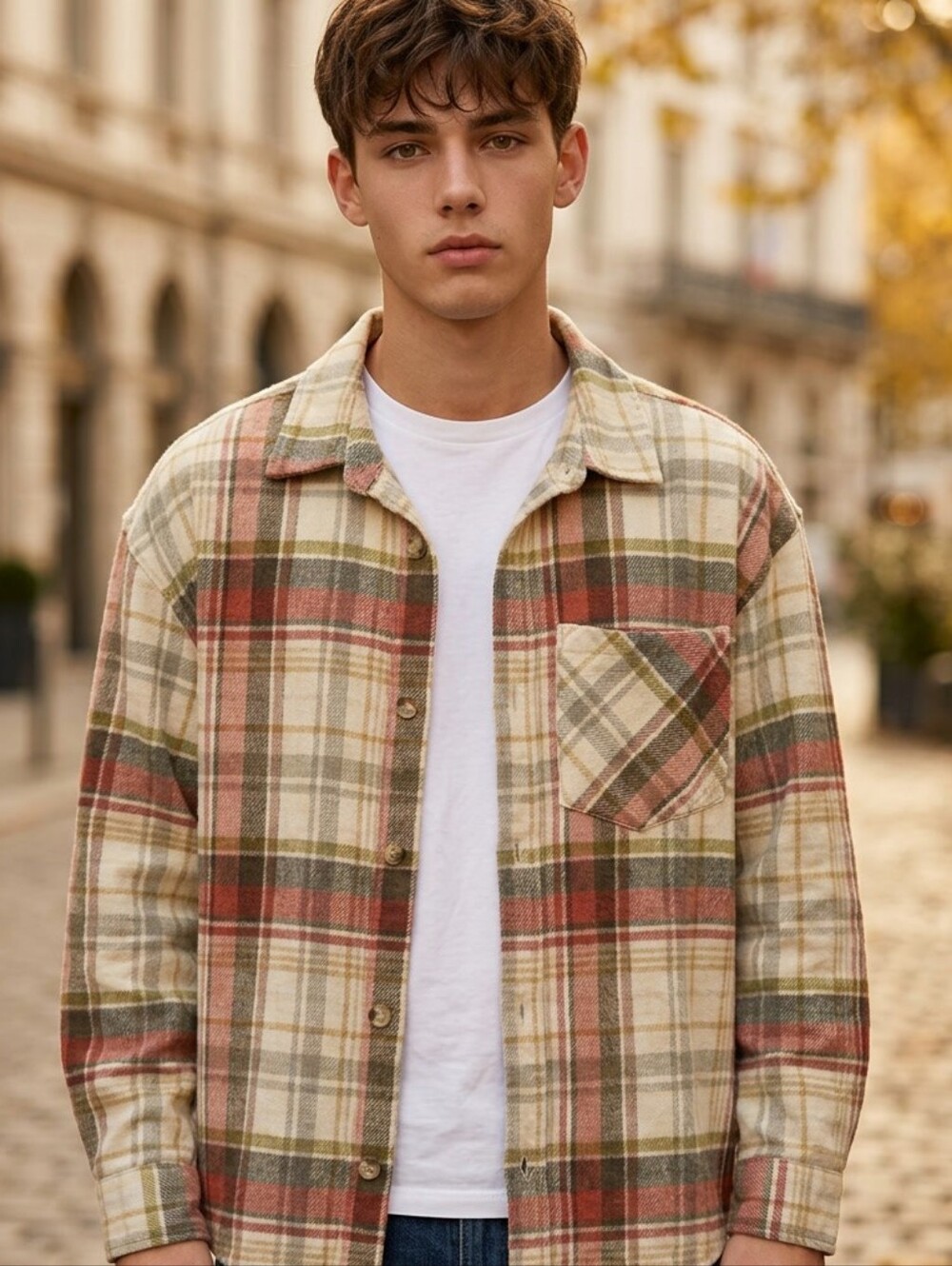 NWT O'Neill Plaid Button Down 100% Cotton Long Sleeve Shirt Boys Sz LG & X-Large